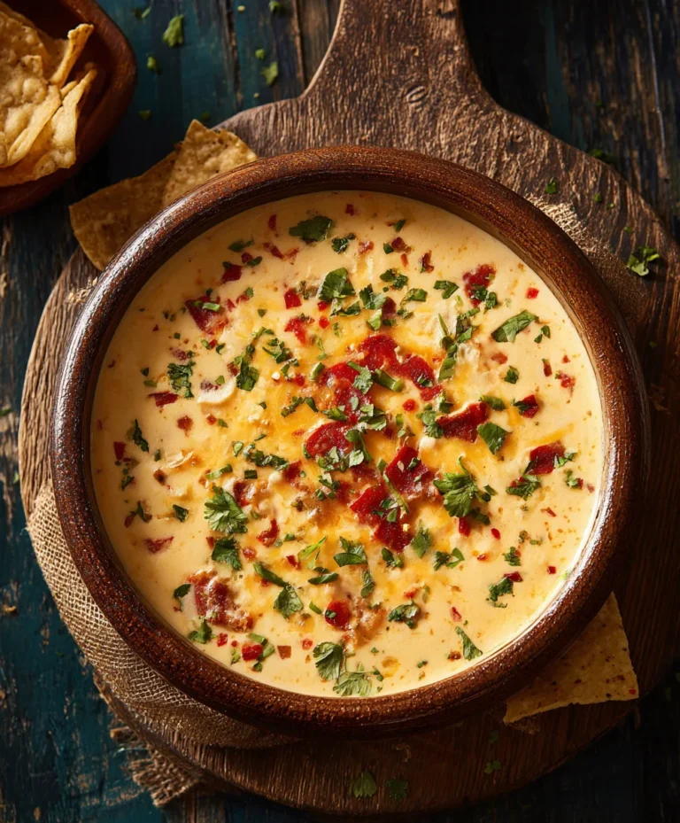 Spicy Cowboy Queso-Best Beef Dip Recipe