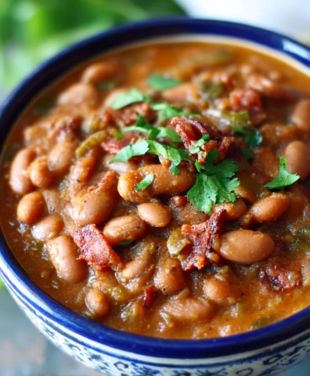 Frijoles Charros-Spicy Mexican Pinto Beans with Beef