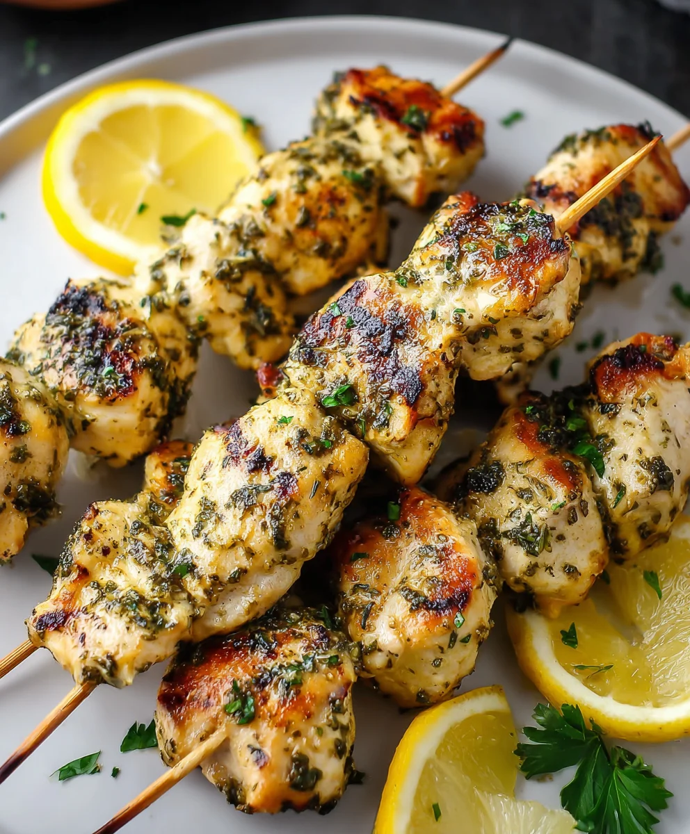 Lemon Herb Chicken Skewers-Easy & Flavorful Grill Recipe