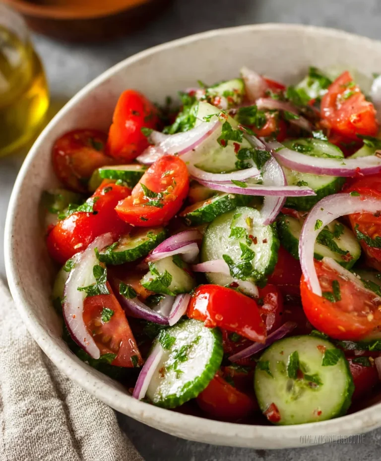 Easy Refreshing Cucumber Tomato Salad Recipe