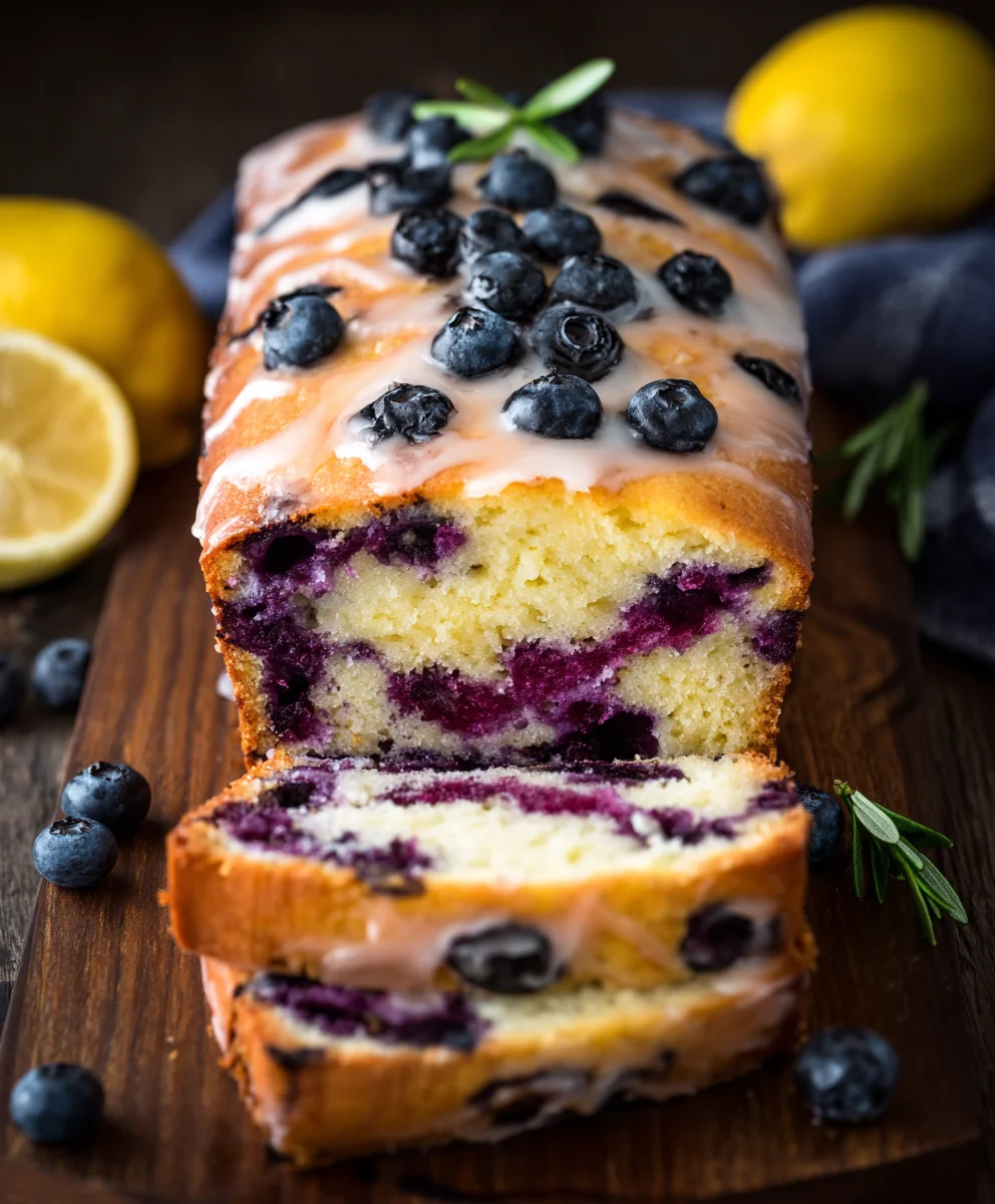 Lemon Blueberry Yogurt Loaf Cake-Easy & Delicious