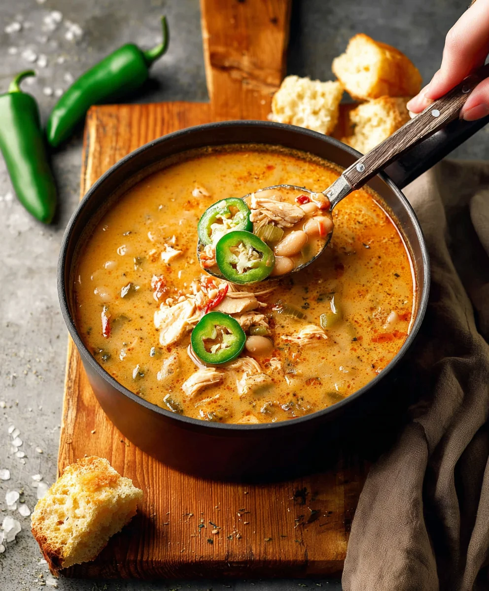 Spicy Cajun White Chicken Chili Recipe-Flavorful & Easy