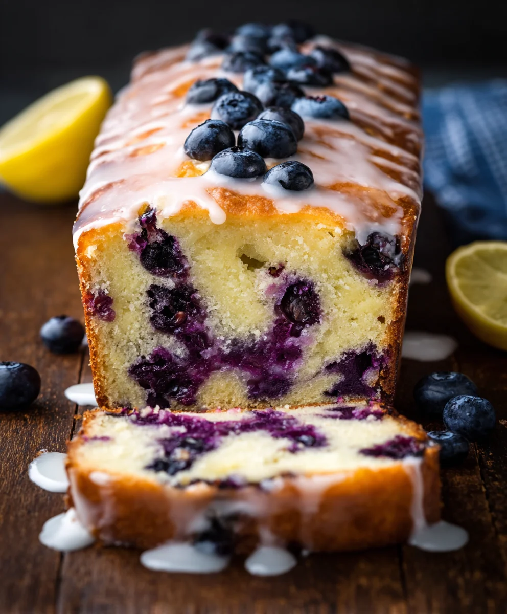 Lemon Blueberry Yogurt Loaf Cake-Easy & Delicious