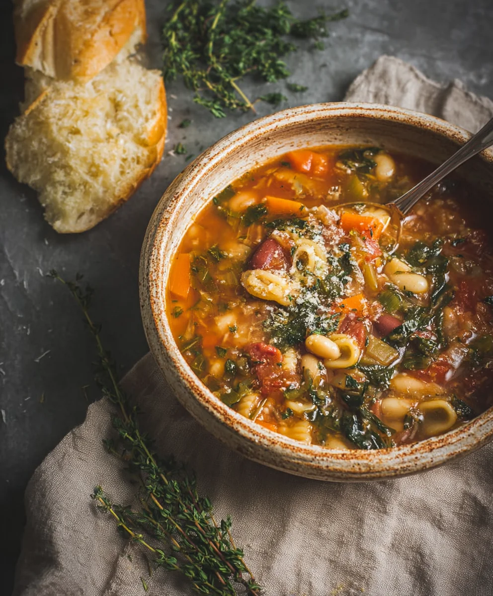 Hearty Winter Minestrone Soup Recipe - Comfort Food Favorite