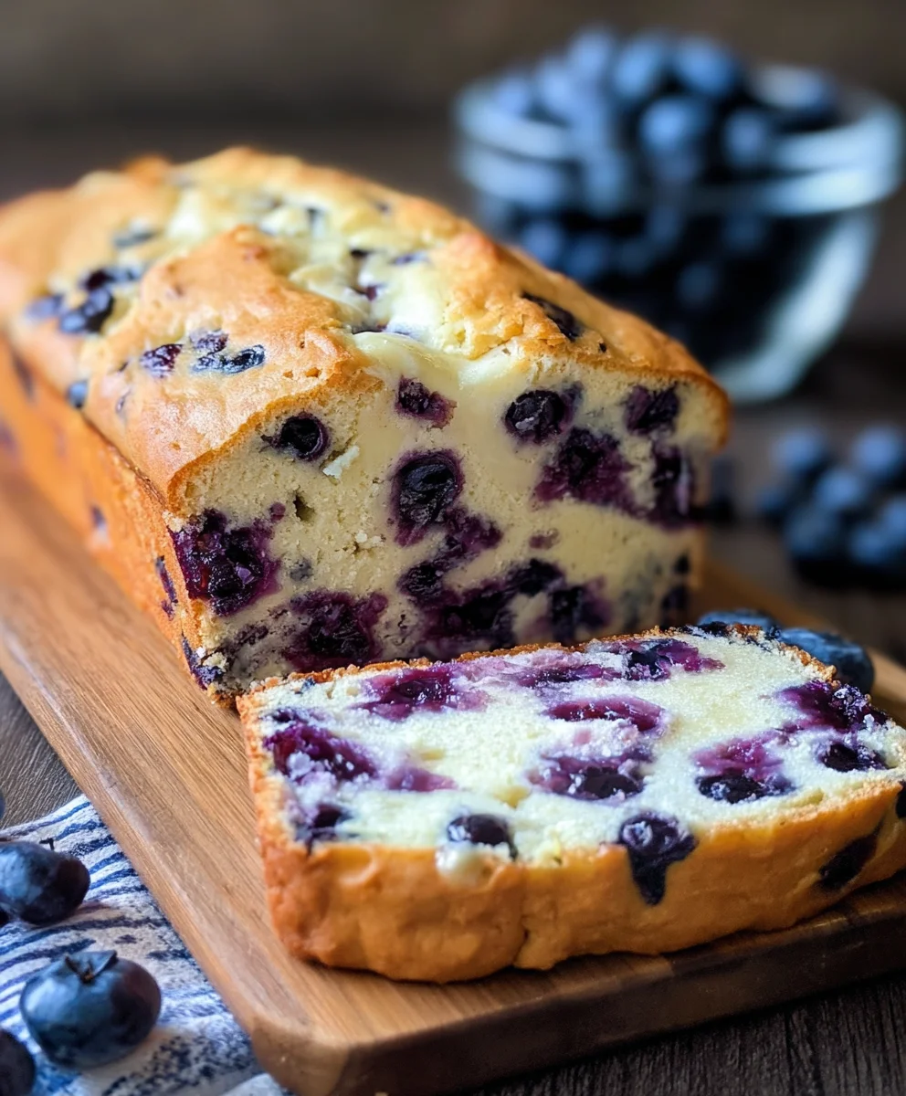 Blueberry Cream Cheese Bread-Easy Quick Bread Recipe