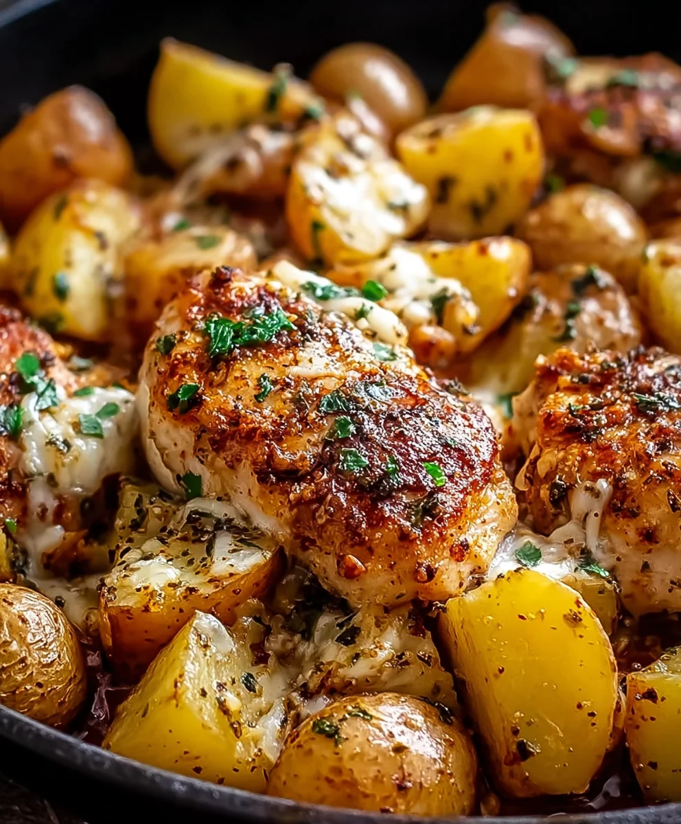 Garlic Parmesan Chicken Potatoes Recipe