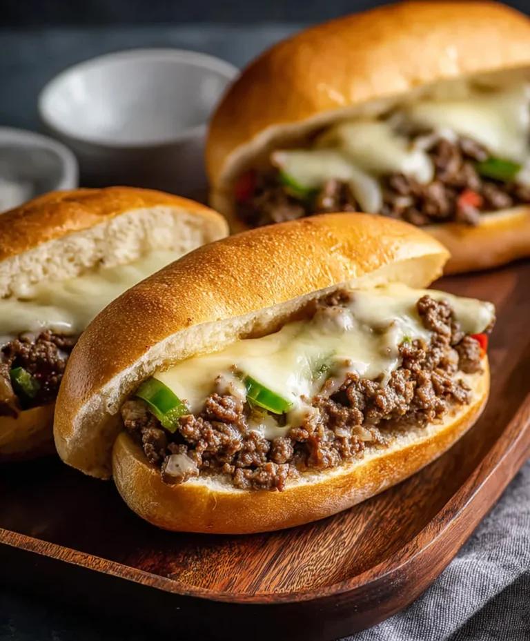 Easy Ground Beef Philly Cheesesteak Recipe