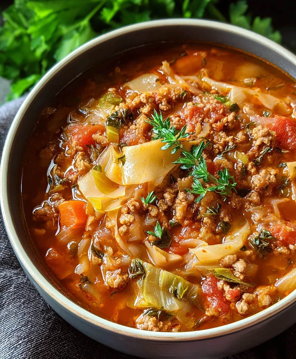 Hearty Cabbage Roll Soup - Easy Beef & Non-Non-Non-Alcoholic Alternativeic Recipe