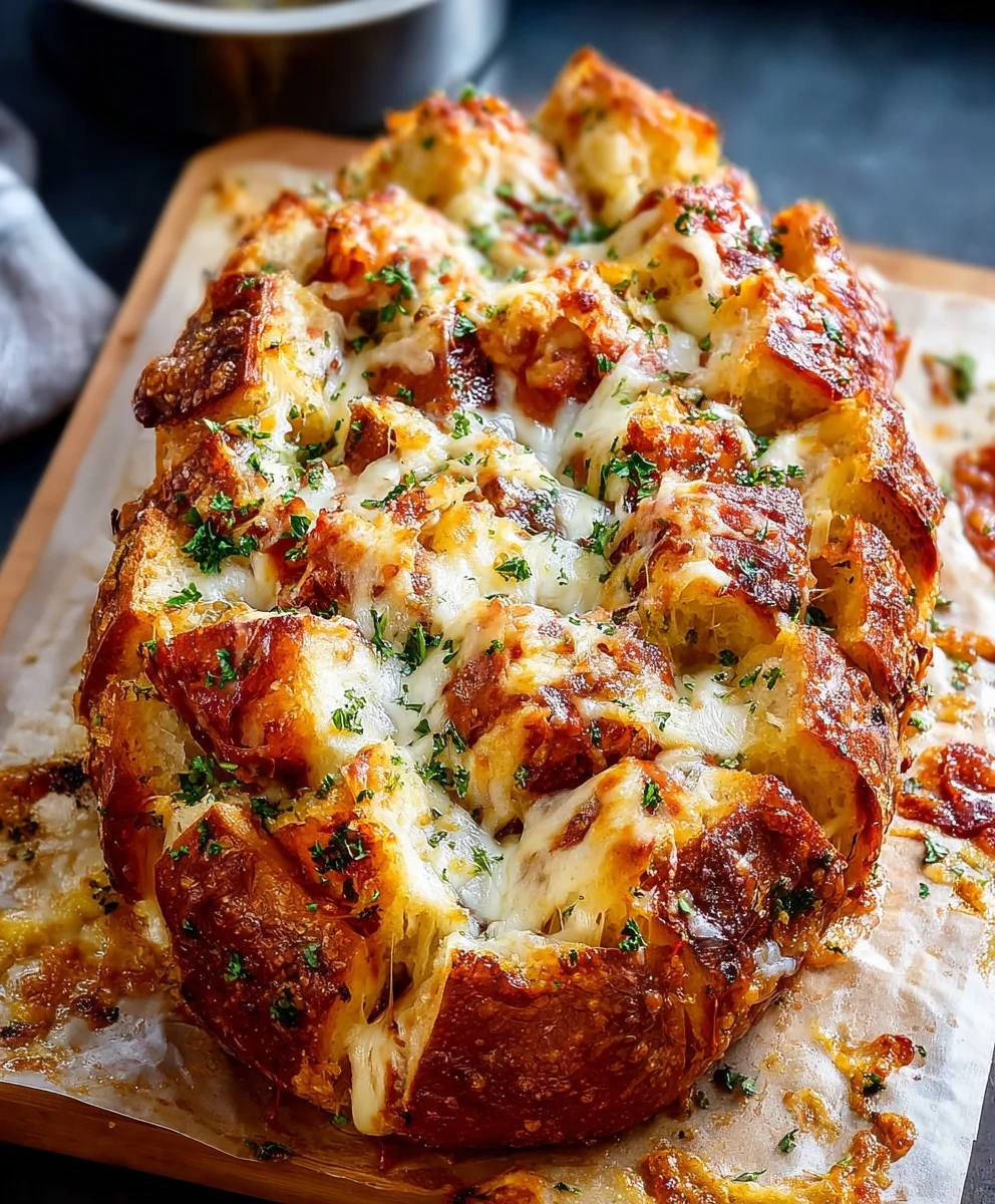 Cheesy Pull Apart Pizza Bread-Easy Crowd-Pleaser Recipe