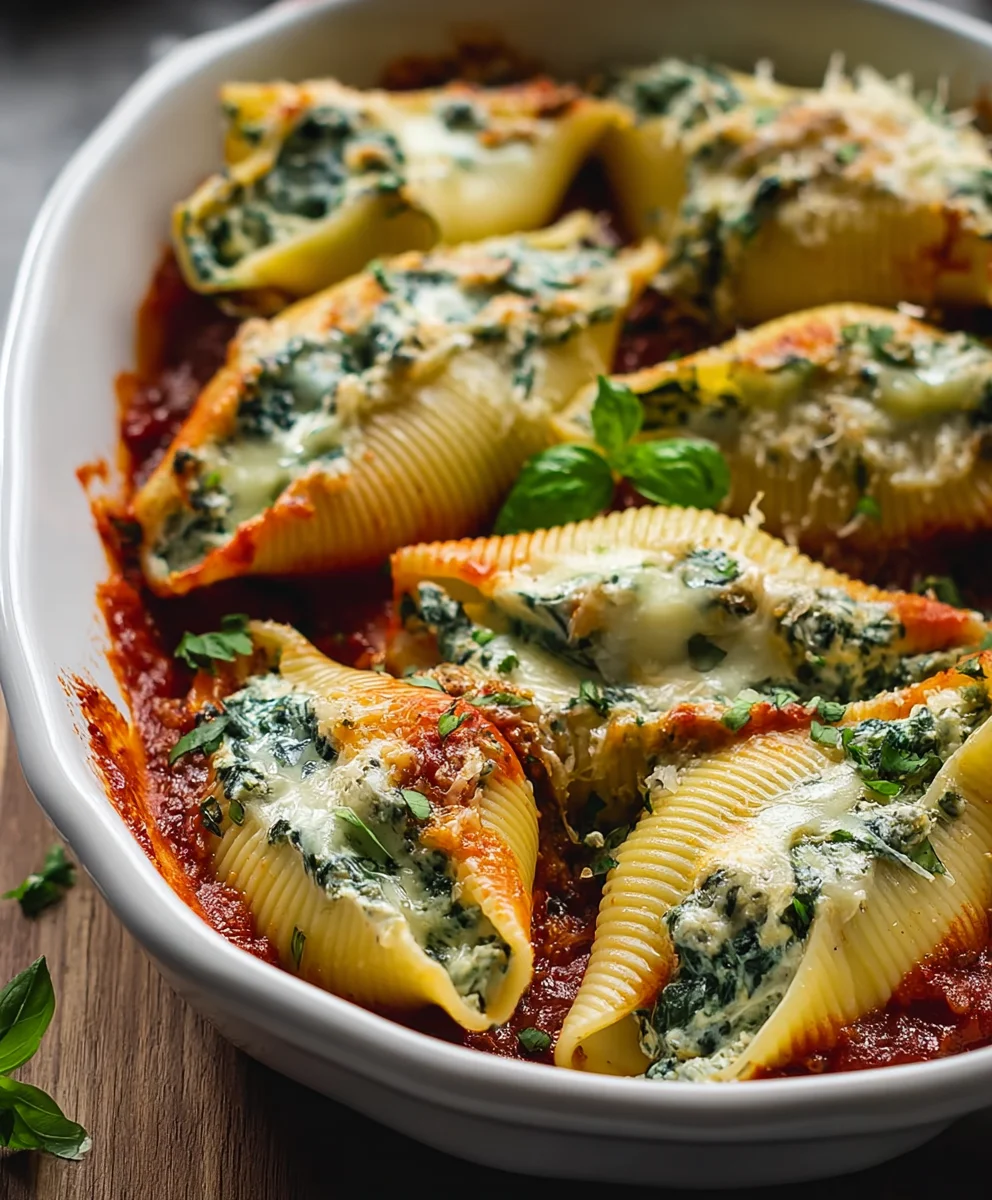 Spinach Ricotta Stuffed Shells- Easy Comfort Food