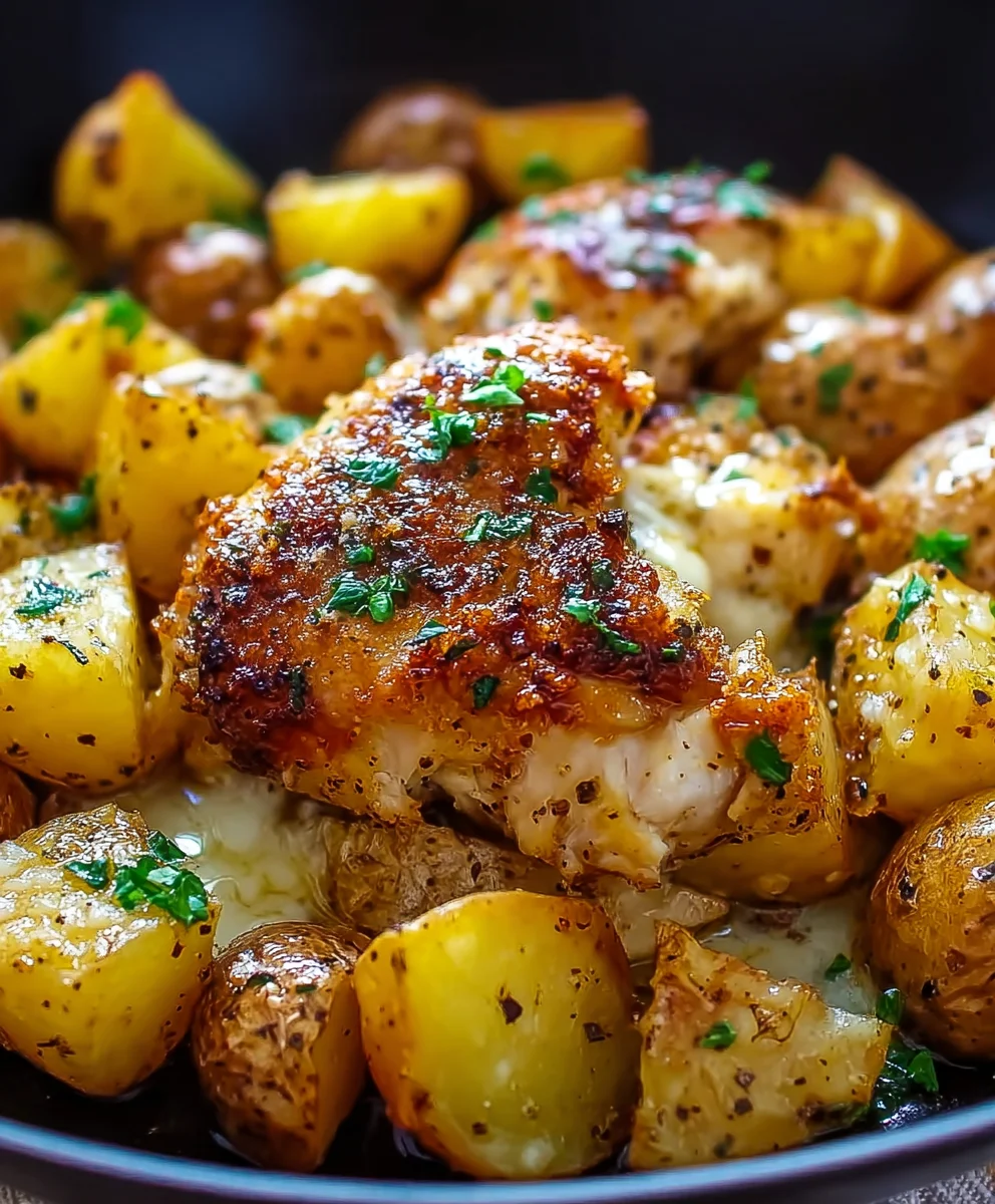 Garlic Parmesan Chicken Potatoes Recipe