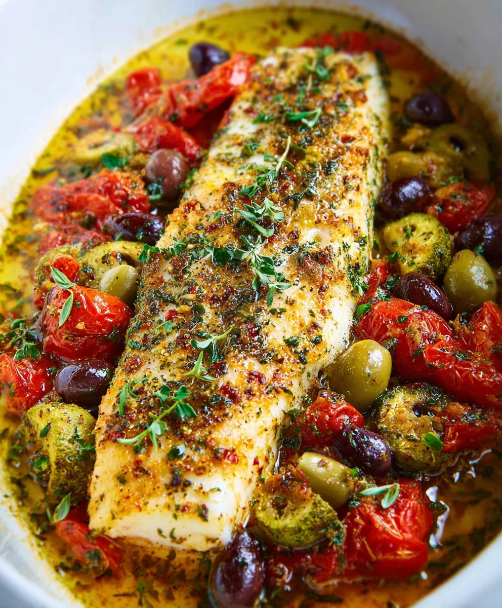 Easy Mediterranean Baked Fish-Healthy & Delicious