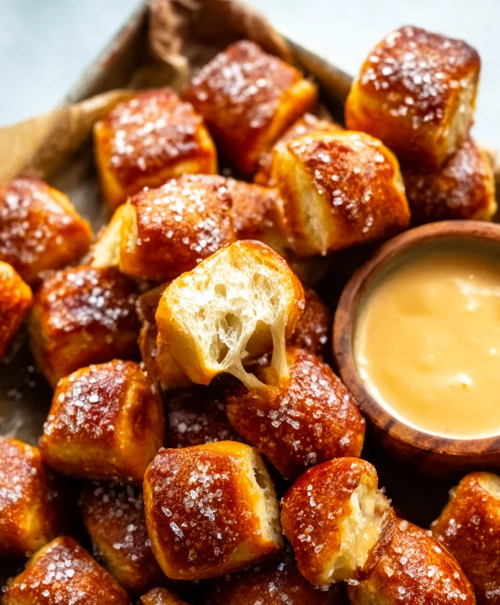 Soft Pretzel Bites-Easy Buttery Recipe
