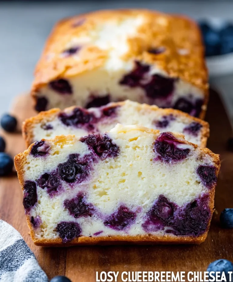 Blueberry Cream Cheese Loaf Cake – Easy & Delicious Recipe