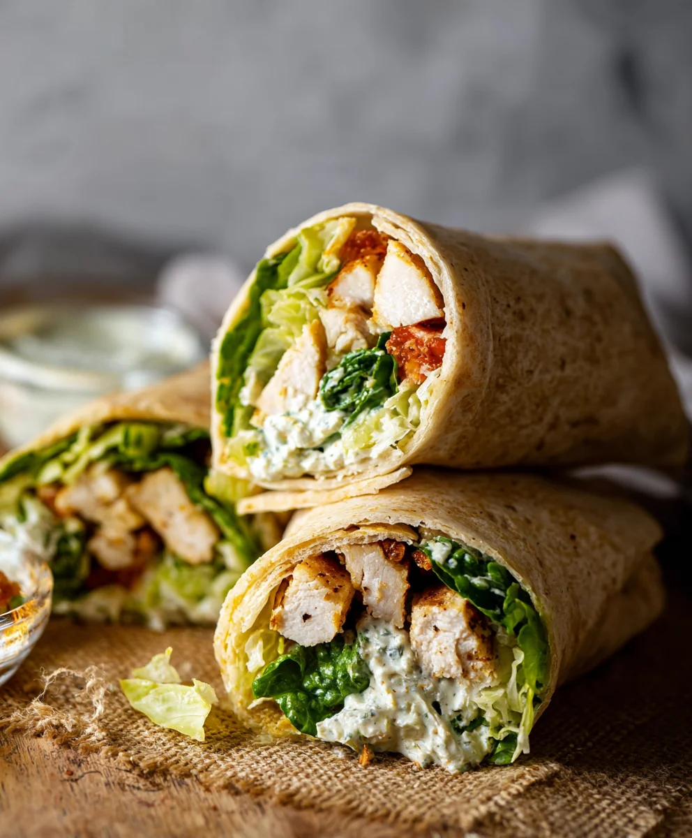 Easy Chicken Caesar Wraps Recipe