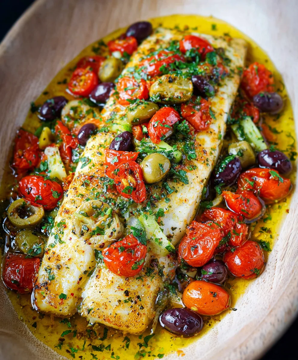 Easy Mediterranean Baked Fish-Healthy & Delicious
