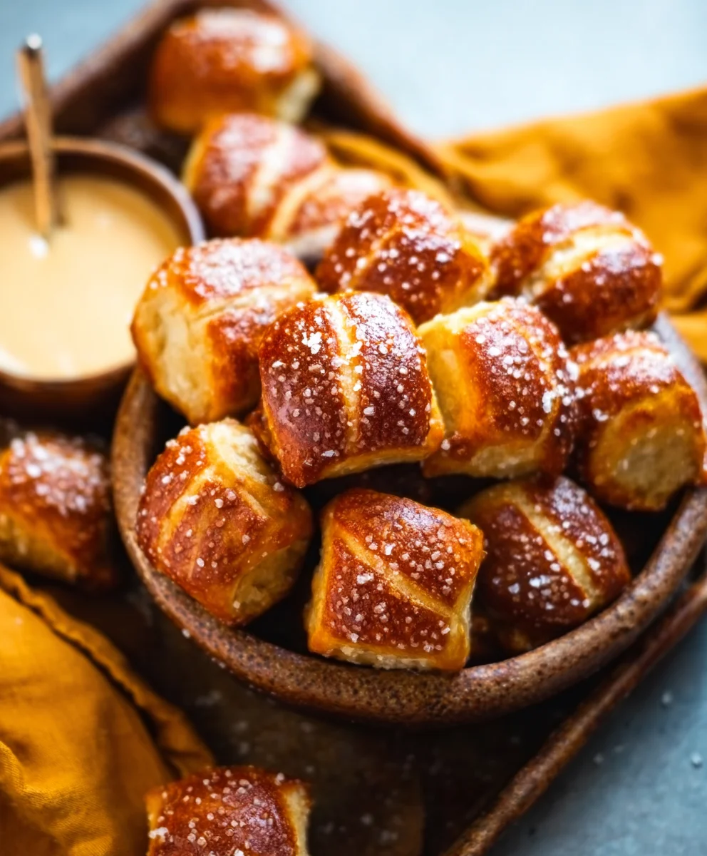 Soft Pretzel Bites-Easy Buttery Recipe