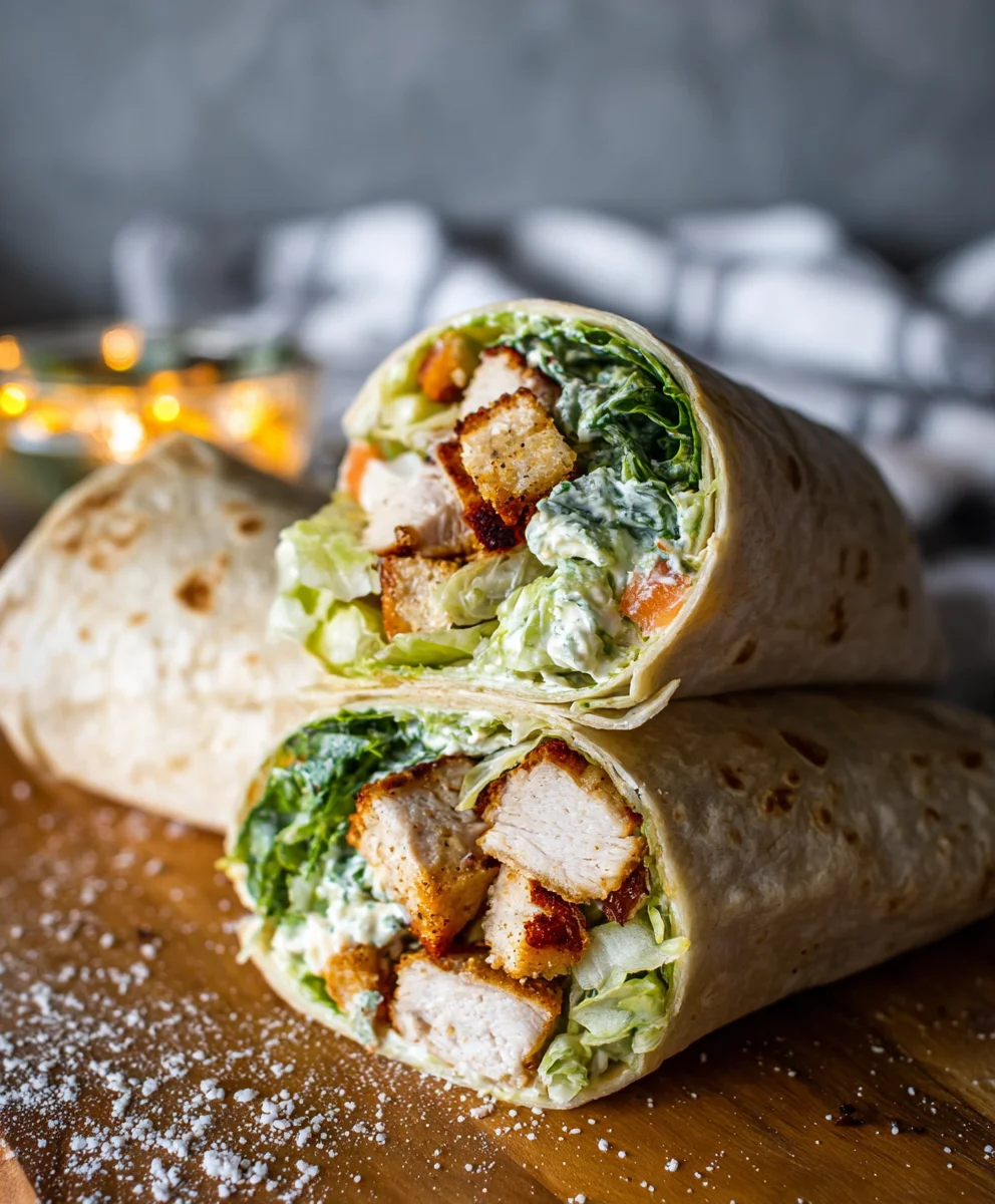 Easy Chicken Caesar Wraps Recipe