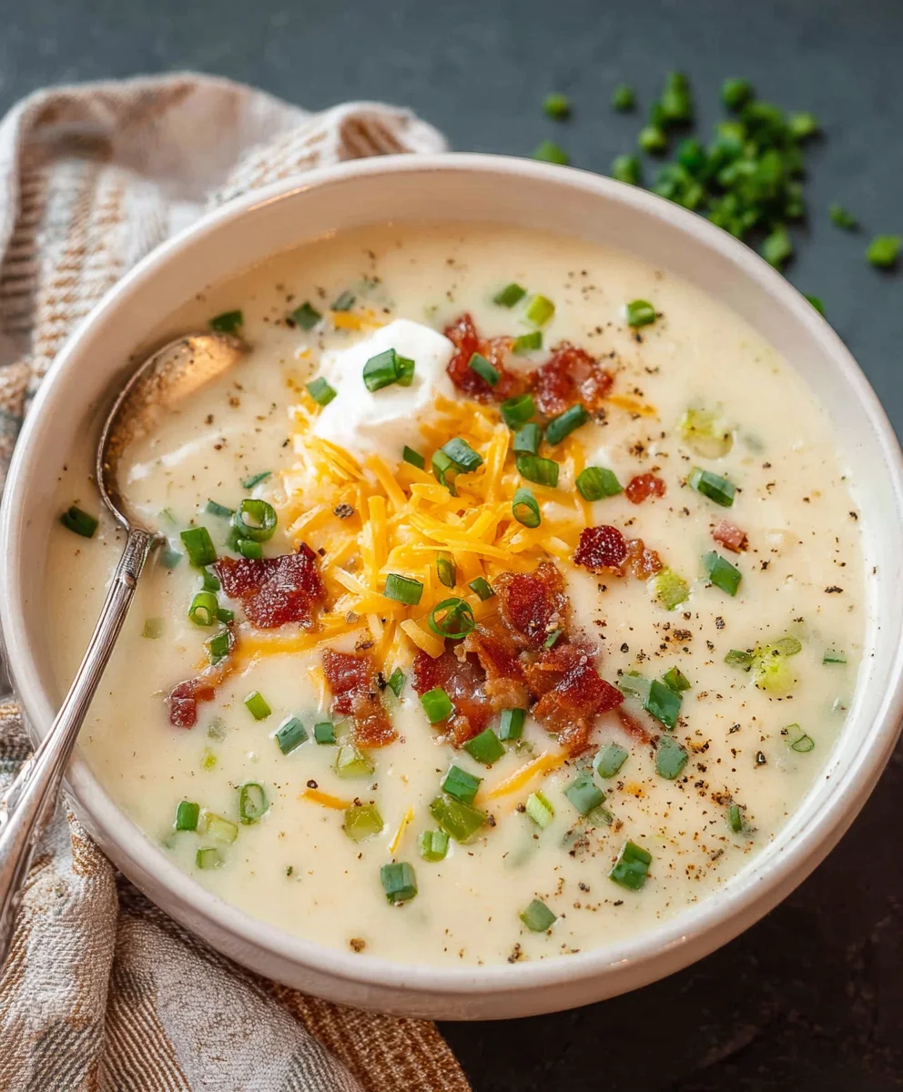 Easy Crockpot Potato Soup - Creamy & Delicious