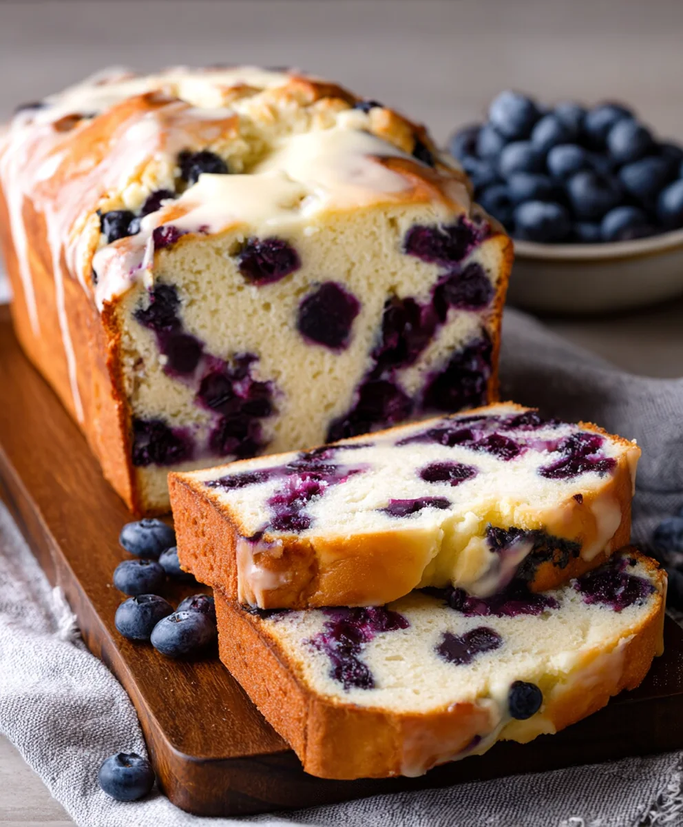 Easy Blueberry Cream Cheese Bread - Delicious Bake
