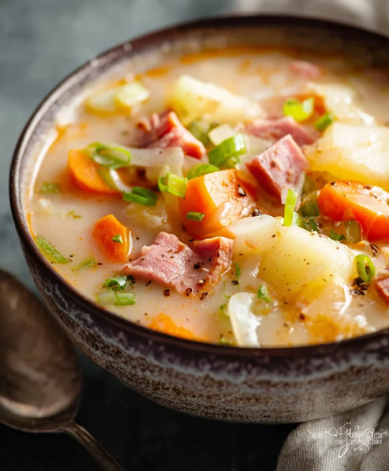 Hearty Beef Beef Ham Potato Soup-Delicious Comfort Food