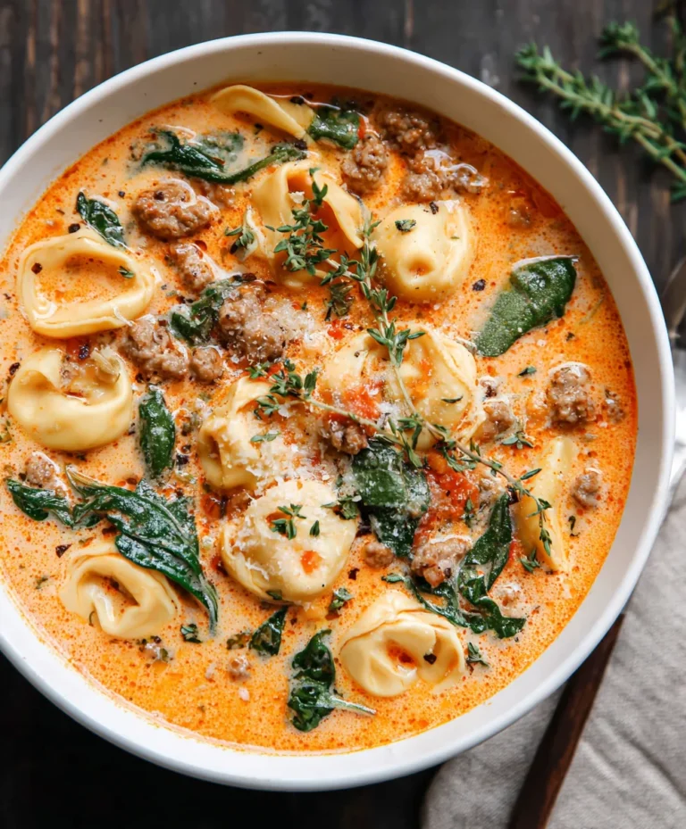 Creamy Beef Tortellini Soup- Easy Comfort Food
