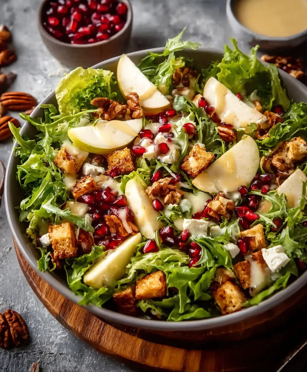 Juicy Christmas Salad Honey Mustard Dressing Delight