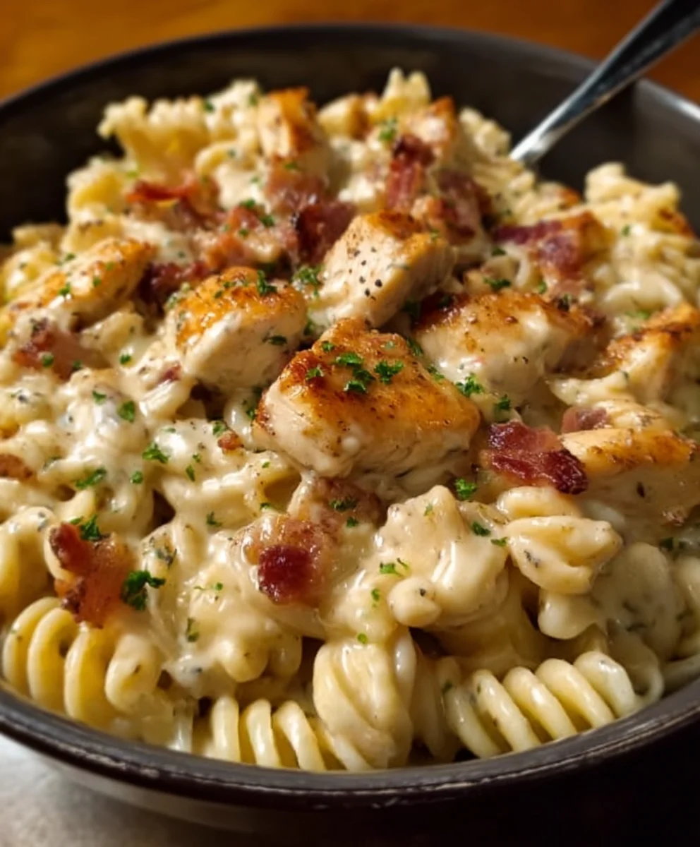 Chicken Beef Beef Bacon Ranch Pasta-Flavorful Feast