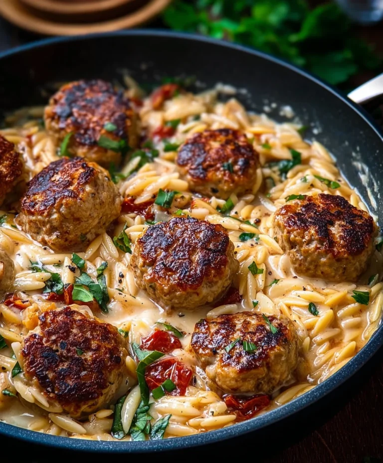 Marry Me Chicken Meatball Orzo – Creamy & Delicious