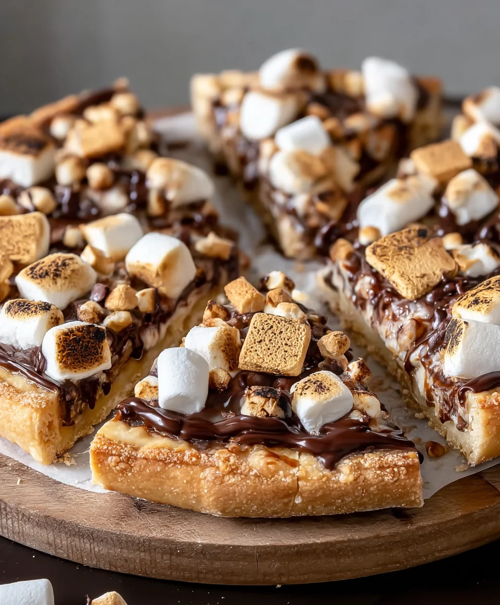 Easy S'mores Pizza Recipe- Decadent Dessert Pizza