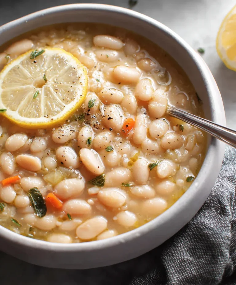 Greek White Bean Soup Garlic Lemon – Cozy & Bright