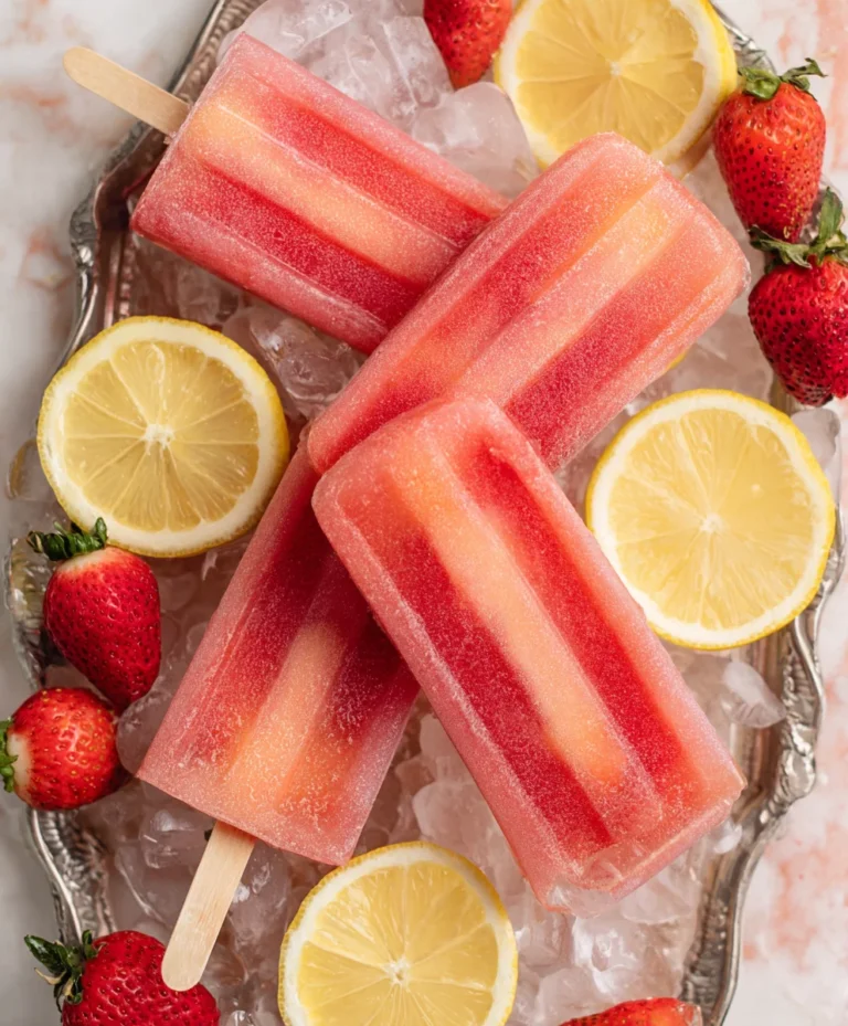 Strawberry Lemonade Popsicles- Refreshing Summer Treat