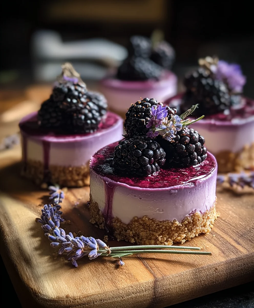 Luscious Blackberry Lavender Cheesecake - Easy Recipe