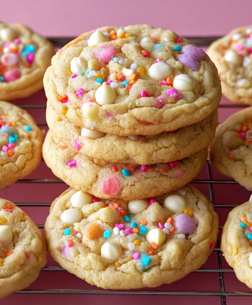 White Chocolate Confetti Cookies- Easy Festive Treat