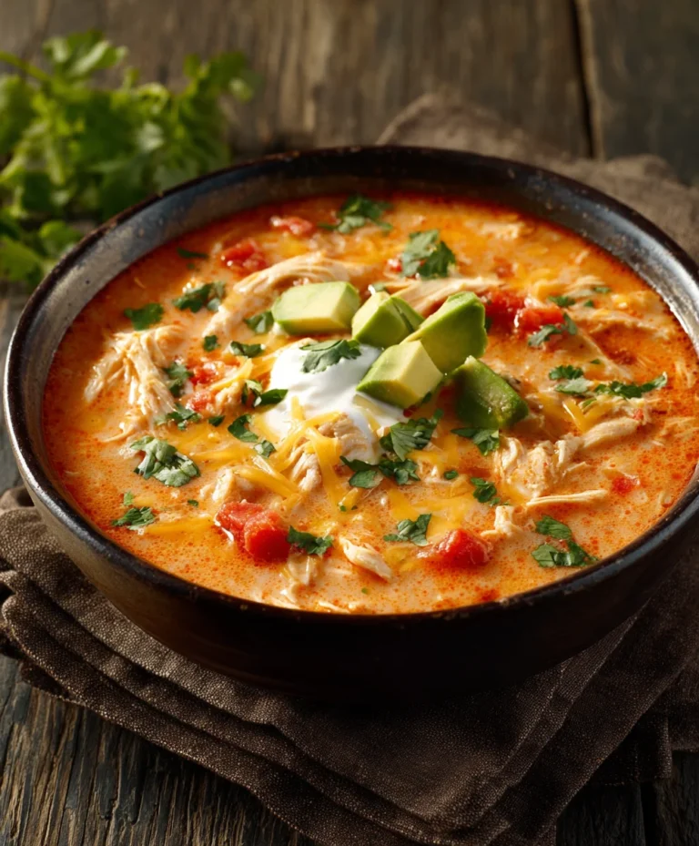 Creamy Chicken Enchilada Soup – Easy & Delicious