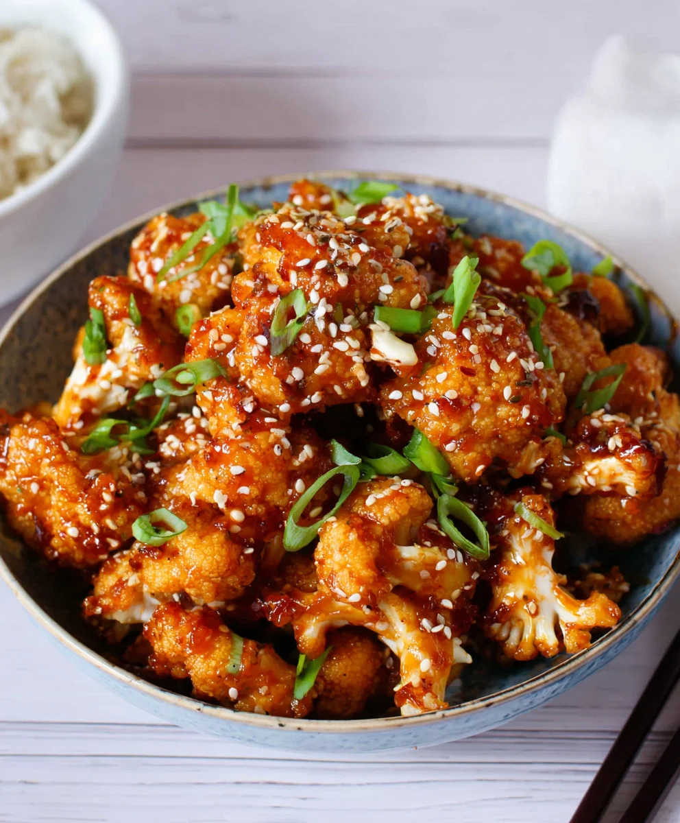 Sticky Sesame Cauliflower- Easy Flavorful Side Dish