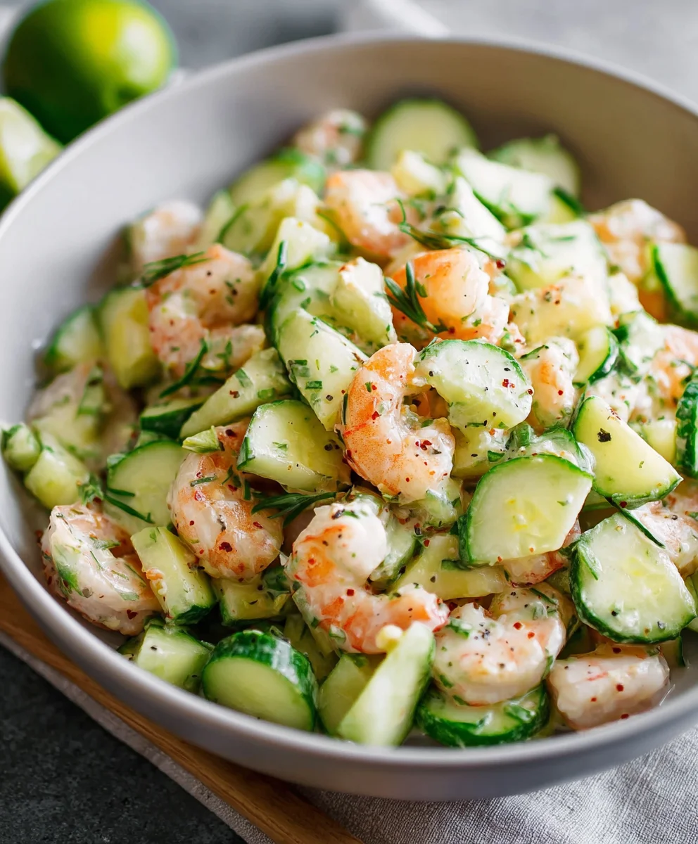 Refreshing Cucumber Shrimp Salad Recipe-Easy & Delicious
