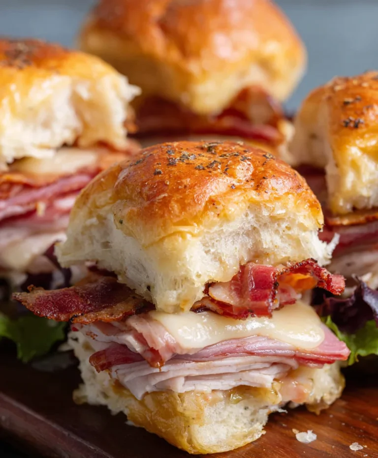 Juicy Beef Club Sliders- Easy Baked Appetizer Recipe