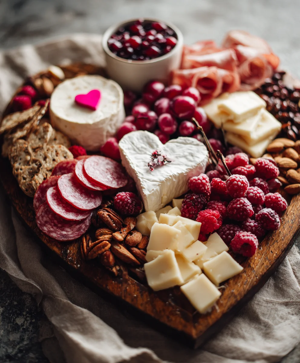 Easy Vnon-alcoholic alentine's Non-Non-Alcoholic Alternative Charcuterie Board