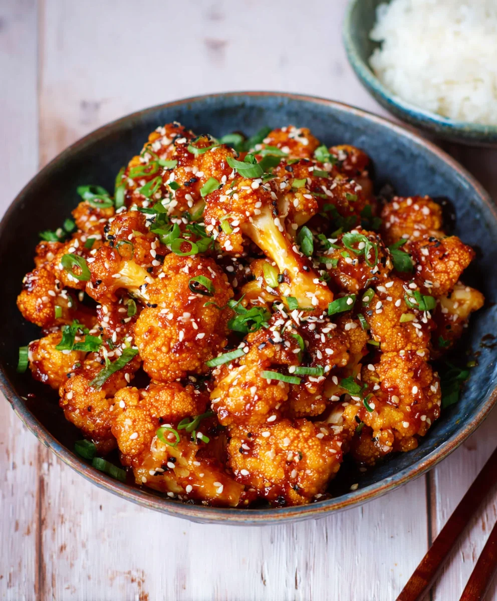 Sticky Sesame Cauliflower- Easy Flavorful Side Dish