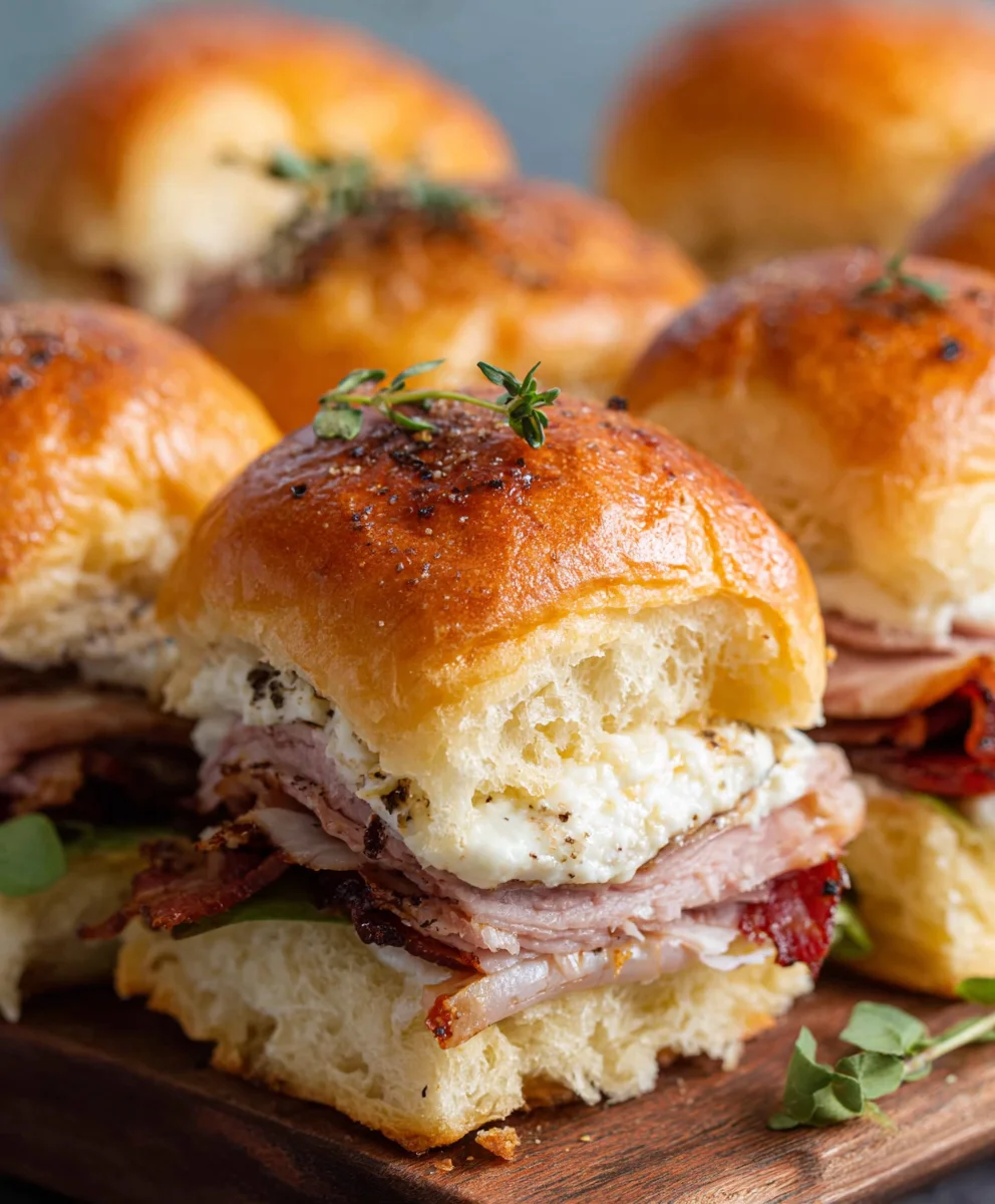 Juicy Beef Club Sliders- Easy Baked Appetizer Recipe