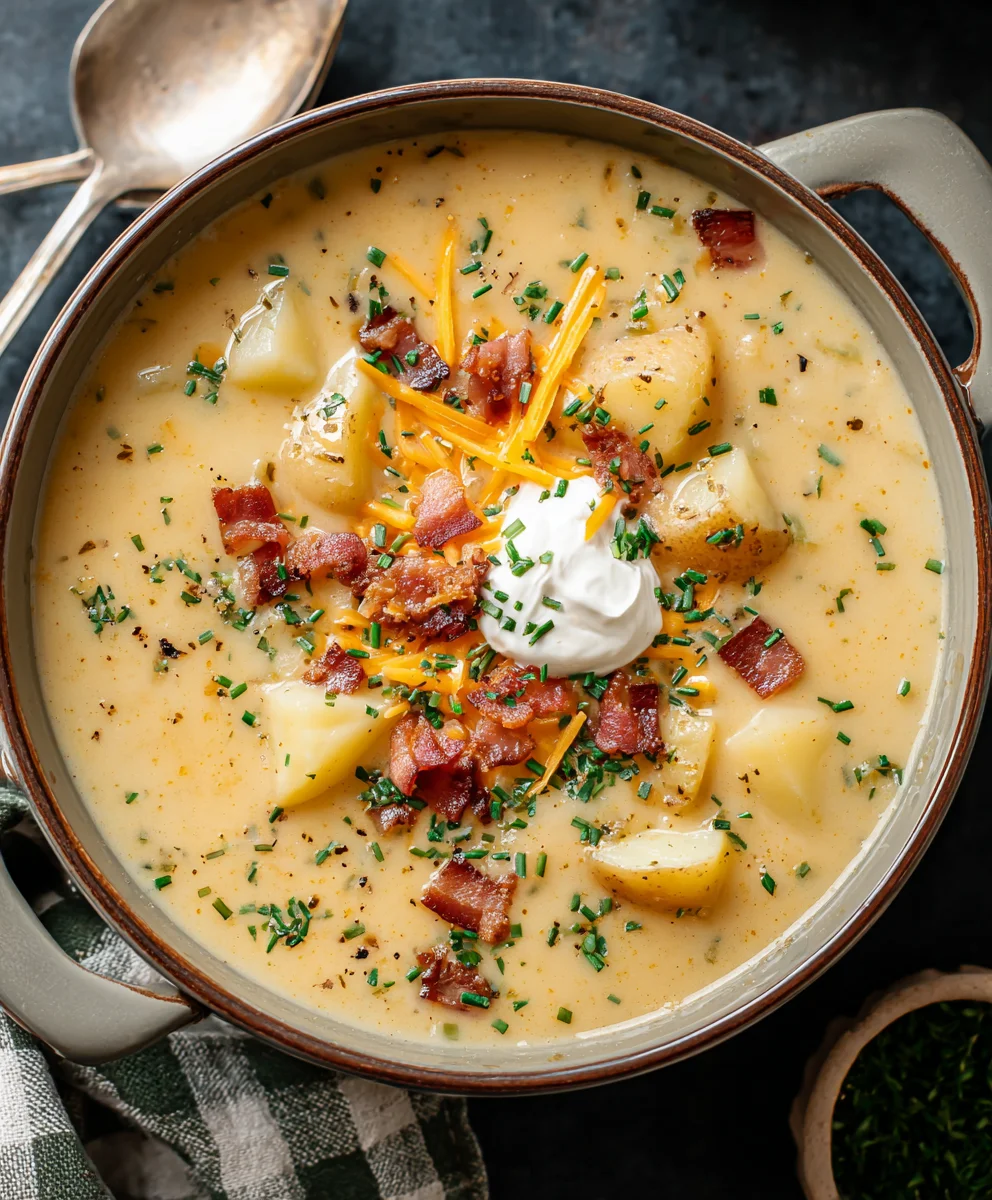 Outback Potato Soup-Creamy Beefy Comfort Food