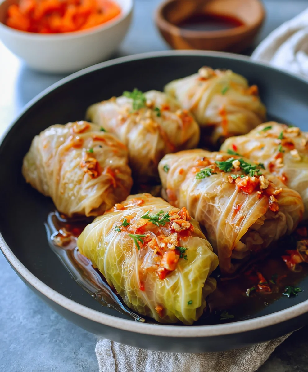 Easy Vegan Cabbage Rolls - Hearty & Delicious
