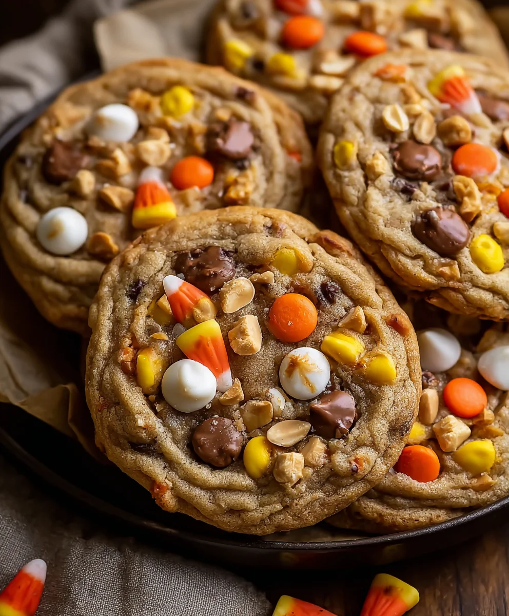 Candy Corn Trail Mix Cookies - Easy Fall Treat