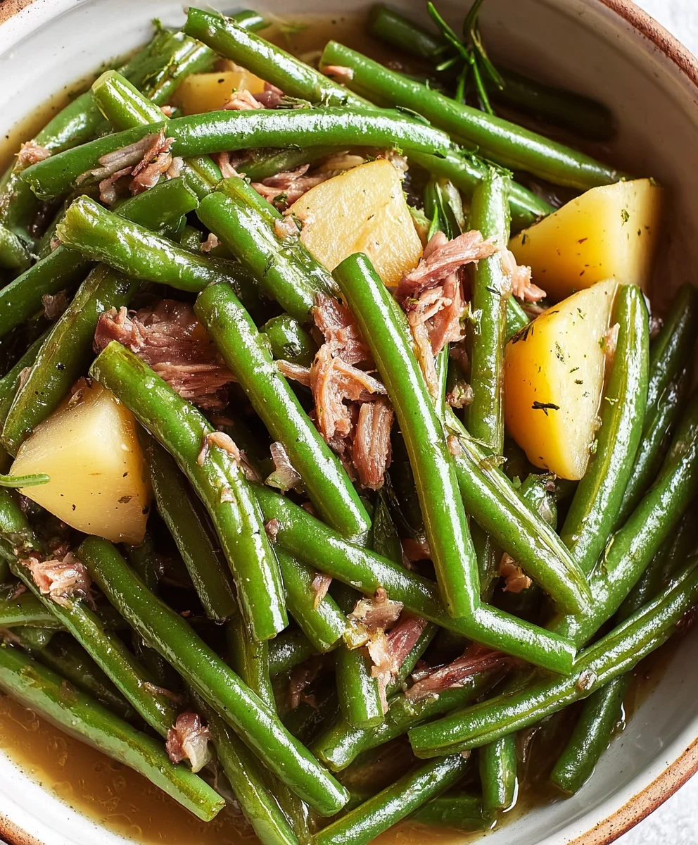 Tender Southern Green Beans-Hearty Beef Flavor