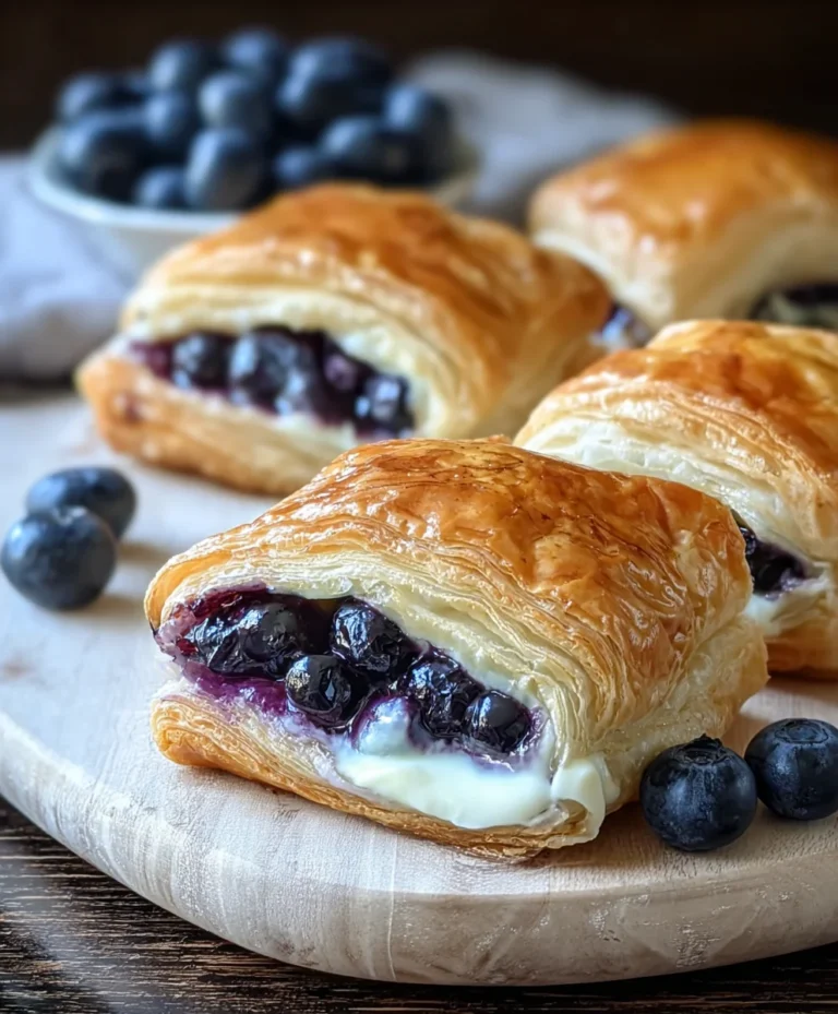 Blueberry Cream Cheese Puff Pastry-Easy Dessert Recipe