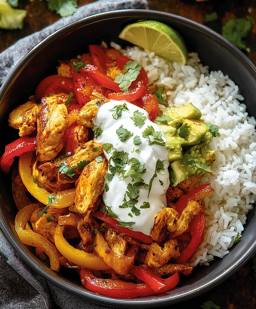 Easy Chicken Fajita Bowl Recipe - Flavorful & Quick Dinner