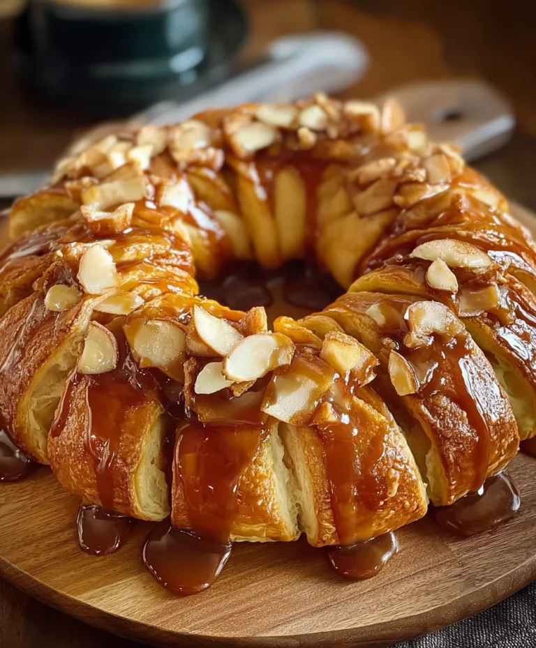 Caramel Apple Cream Cheese Crescent Ring Recipe