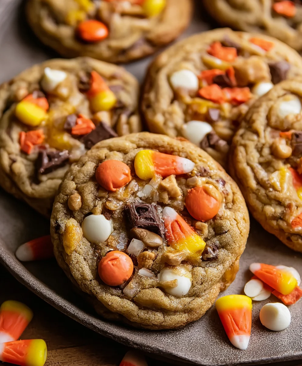 Candy Corn Trail Mix Cookies - Easy Fall Treat