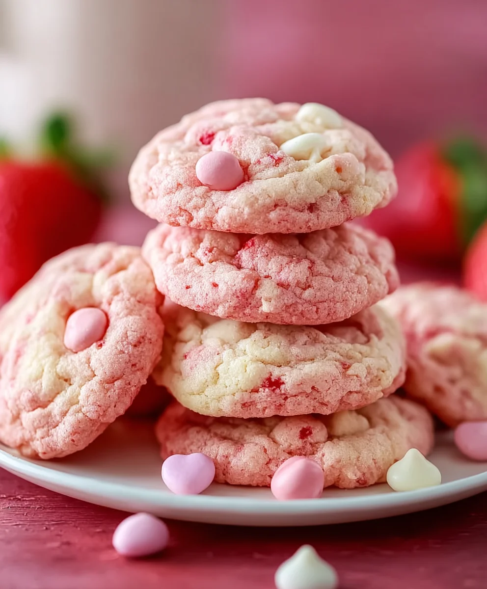 Easy Strawberry Cake Mix Cookies - Quick & Delicious